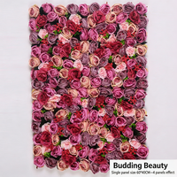 Kit de panneaux muraux de fleurs artificielles vintage aux couleurs de baies, avec roses, pour décorations de scène de mariage, vitrines de centres commerciaux et présentoirs de magasins