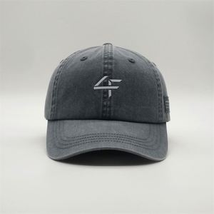 Gorras de béisbol para hombre sin estructura con logotipo de goma de alta calidad personalizado al por mayor, sombrero de papá vintage lavado teñido con piedra de pigmento - Product Image 2