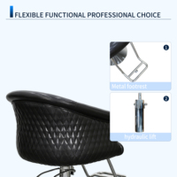 Moderner Klassischer Gesteppter Friseurstuhl mit Hochleistungs-Hydraulikpumpe, Professionelle Salon-Styling-Möbel, 360-Grad-Drehbar für Barbershops