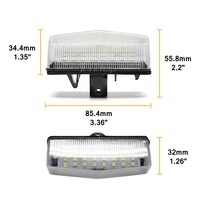 2 ampoules LED pour éclairage de plaque d'immatriculation pour Toyota Prius XW20 XW30 Prius V RAV4 Venza Matrix C-HR Scion TC
