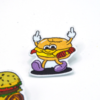 Échantillon personnalisé gratuit presse à chaud fer sur Logo broderie lettre Chenille lettres patchs pour sweat à capuche dessin animé japonais Anime Pikachu