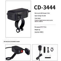 Chargeur de voiture étanche Offre Spéciale avec interrupteur, prise de chargeur à double port USB pour téléphone portable modifié