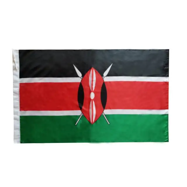 Ngoài Trời Banner Khuyến Mại Cờ Lá Chắn Và Giáo Kenya Quốc Kỳ