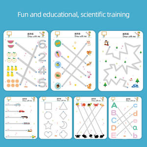 Quaderni <span class=keywords><strong>di</strong></span> Pratica per il Controllo della Penna per Bambini, <span class=keywords><strong>Libri</strong></span> <span class=keywords><strong>di</strong></span> Tracciamento e Disegno Cancellabili, Gioco Educativo per l'Allenamento della Concentrazione - Product Image 3