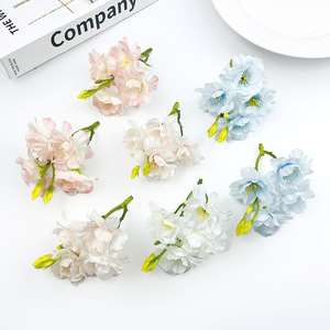 Bouquet de fleurs de cerisier artificielles, 10,5 cm de haut, décoration de mariage, décoration de la maison, accessoires de photographie - Product Image 2