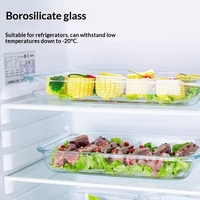 Plat à four en verre transparent réutilisable, compatible four et micro-ondes, pour cuisine domestique, plats gratinés pour lasagnes