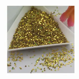 1.2mm mini piccolo sfuso di paillette per unghie con paillettes luccicanti in polvere con decorazione abito da festa con lustrini rotondi in PVC paillettes