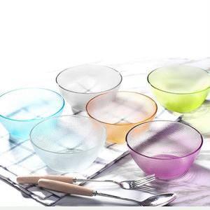 Grande colorato insalatiera ciotola di vetro per il deserto con disegno della sfera - Product Image 5