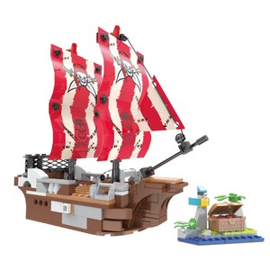 COGO 3 en 1 Développement Éducatif 260 pcs Bateau Pirate Crâne Château Modèle 3D Building Block Jouets - Product Image 2
