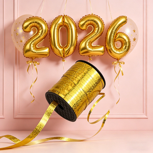 Nastro dorato con glitter Party Love, 500 m, decorazione per feste, ideale per feste di compleanno, matrimoni, anniversari - Product Image 4