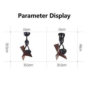 Энергосберегающий 360 Вращающийся настенный кронштейн потолочный вентилятор колеблющийся декоративный античный настенный вентилятор с дистанционным управлением - Product Image 5