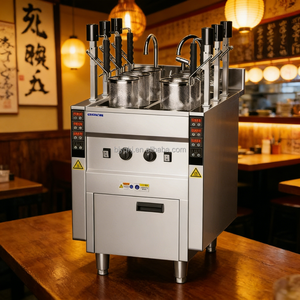 Cuisinière à nouilles compacte au gaz, 6 paniers, peu encombrante, idéale pour les petites cuisines et l'usage domestique - Product Image 2