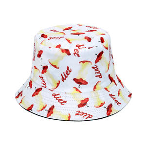 2025 lindo sombrero de cubo de fruta de cereza de sandía de fresa nuevo sombrero de sol con ala ancha regalo perfecto para pescadores escena al aire libre - Product Image 4