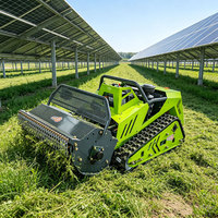 Tondeuse à gazon RC tout-terrain à fléaux, télécommande sans fil 400m, 35 °   Coupe-herbe hydraulique à capacité de montée