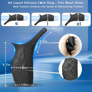 男性用振動ペニススリーブコックリング10スピード周波数<span class=keywords><strong>G</strong></span>スポット刺激器精巣バイブレーターエクステンダー大人用バイブレーター - Product Image 5