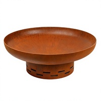 Brasero moderne en acier corten et acier inoxydable pour le chauffage extérieur du jardin, du patio et du camping