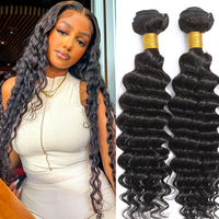 Extensions de cheveux humains brésiliens vierges bruts 100% naturels, en vrac, à double trame machine, cuticules alignées, double tirage, pointes épaisses, couleur naturelle