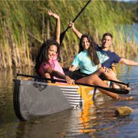 Bote Kayak Inflable TOMAHAWK AIR C para 3 Personas con Construcción Drop Stitch de 7 cm, 3 Cámaras de Aire, Casco de PVC, Balsa para Rafting, Carga de 260 kg