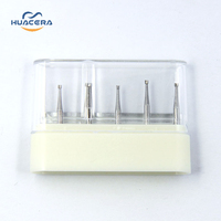 Huacera FG35 pièce à main haute vitesse fraise dentaire dentisterie mèches de routeur en carbure de tungstène prix compétitif pour polir les fraises dentaires