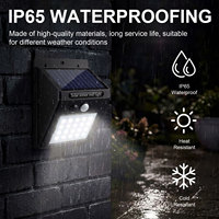 Lampe solaire de sécurité sans fil étanche IP65 TOACH, vente chaude, lampes solaires murales LED pour patio, paysage, alimentation CC, verre