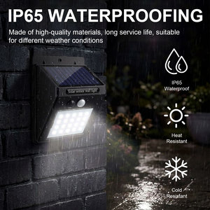 Lampada Solare da Giardino Wireless Impermeabile IP65 TOACH, Luci Solari LED da Parete per Patio e Paesaggio, Alimentazione DC, in Vetro - Product Image 5