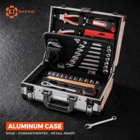 92PCS Chrome Vanadium de Boîte à Outils En Aluminium Boîte À Outils Kit