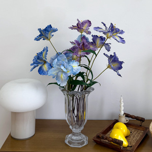 Bouquet de fleurs d'iris artificielles 30cm-100cm en soie, haute simulation, décoration pour salon et centre commercial - Product Image 2