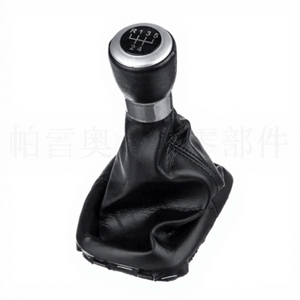 Palanca de Cambios Ergonómica de 5 Velocidades en Cuero para Coche, Marca Wolf Lake, con Línea Negra Integrada, para Seat Alhambra - Product Image 1