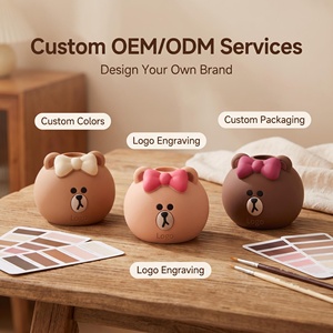 Couvre-bouteille diffuseur d'arômes en silicone personnalisé, accessoire de parfum mignon en forme d'animal, fabricant OEM ODM, couvercle en silicone pour flacon de parfum - Product Image 6