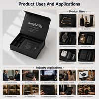Boîte de présentation rigide magnétique noire mate, directement de l'usine, avec insert personnalisé pour kits de bienvenue haut de gamme