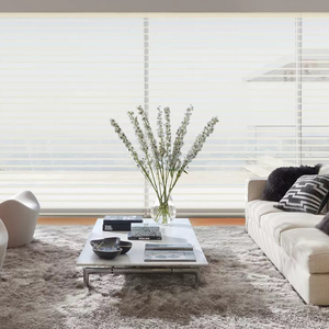 Stores Shangrila motorisés en tissu occultant Dreamy Sheer Installation intégrée avec filtrage de la lumière à triple teinte <span class=keywords><strong>Prix</strong></span> d'usine - Product Image 3