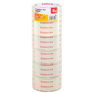 Cinta de embalaje Comix transparente, 6 rollos, adhesivo BOPP sensible a la presión, sin residuos, para embalaje - Product Image 2
