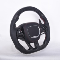 Volant en fibre de carbone forgé à LED pour Dodge Challenger Hellcat Charger SRT 2015-2023 Jeep Grand Cherokee Durango SRT Car