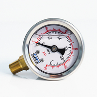 Manomètre de pression industriel haute précision 1,0 %, boîtier métallique en acier inoxydable, plage 0-600 bars, pour huile et gaz, certifié CE