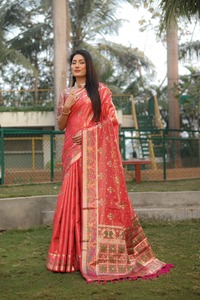 Premium <b>Organza</b> <b>Silk</b> Sarees for Festival Season Indian & Pakistani Clothing Bridal Saree at Affordable Price - Product Image 4