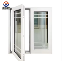 Fenêtre coulissante en PVC résistante aux ouragans avec verre trempé pour maison préfabriquée