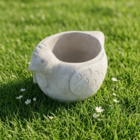 Pot Bunga Semen Desain Vintage Hemat Energi dan Ramah Lingkungan dengan Desain Burung untuk Dijual