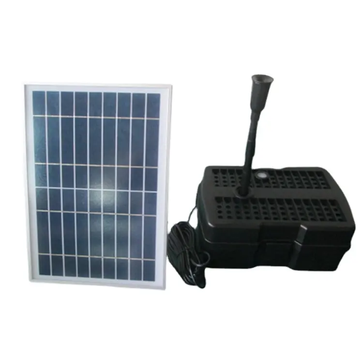 UVC Solar Pond Filter Pump w/9W solar panel