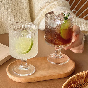 Calici goffrati ad alto aspetto 200ML tazza di gelato verticale a strisce da Dessert <span class=keywords><strong>bicchiere</strong></span> di vino - Product Image 5