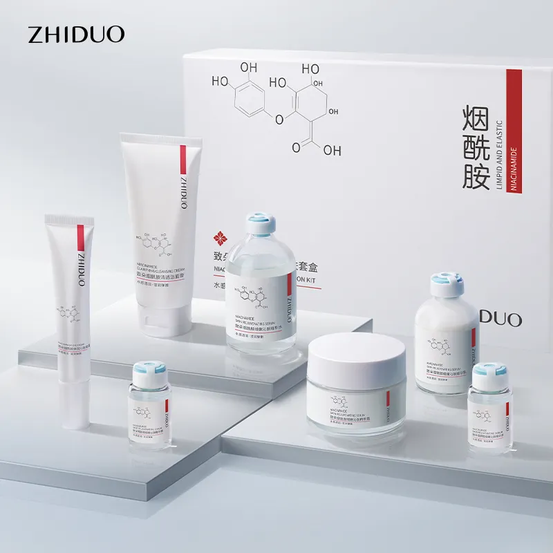 OEM özel etiket ZHIDUO Anti-aging nemlendirici doğal kore kozmetik organik cilt bakımı seti VDRY cilt