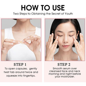 Cápsulas de soro brilhante, 60 peças, hidratante, reparação e retinol, cápsulas de ceramida, linha, sérum noturno - Product Image 5