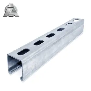 Grosir profil ekstrusi saluran c strut aluminium aloi dicetak lipped berbentuk tipe c dengan bibir aluminium