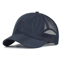 Gorra de béisbol de malla de verano de 6 paneles con visera corta, transpirable, estilo Dad Hat, ajustable, unisex, estilo Trucker, gorra de sol.