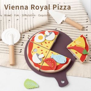 Juego de juguetes para hacer pizza, juguetes de cocina para cortar, juego de simulación, regalo de cumpleaños para niños y niñas - Product Image 1