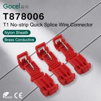 Connecteur de câblage rapide sans dénudage T878006 en laiton étamé, borne en nylon ignifuge 0,5-0,75 mm², direct usine CE RoHS