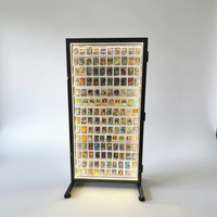Dernier design : Présentoir lumineux en métal transparent avec LED pour cartes gradées PSA