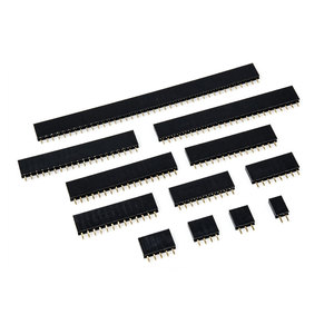 5-20 pièces Connecteur femelle à pas de 2,54 mm, noir, simple rangée, 2 à 40 broches, pour carte PCB, bande de connecteurs à broches 2/3/4/6/10/12/20/40 broches - Product Image 1