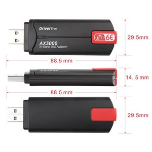 อะแดปเตอร์ไวไฟแบบ USB รุ่น Dropshipping <span class=keywords><strong>Driver</strong></span> Free Wifi 6e AX3000 Tri-Band รองรับ RTL8832CU สำหรับเครื่องรับสัญญาณดาวเทียม - Product Image 5