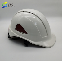 Casque de sécurité de travail HDPE blanc ventilé haute visibilité réfléchissant de nuit de haute qualité
