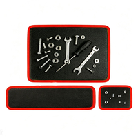 Tapis magnétique flexible 3 pièces et support de plateau, tapis magnétique flexible et antidérapant pour garage, atelier, outils de réparation automobile